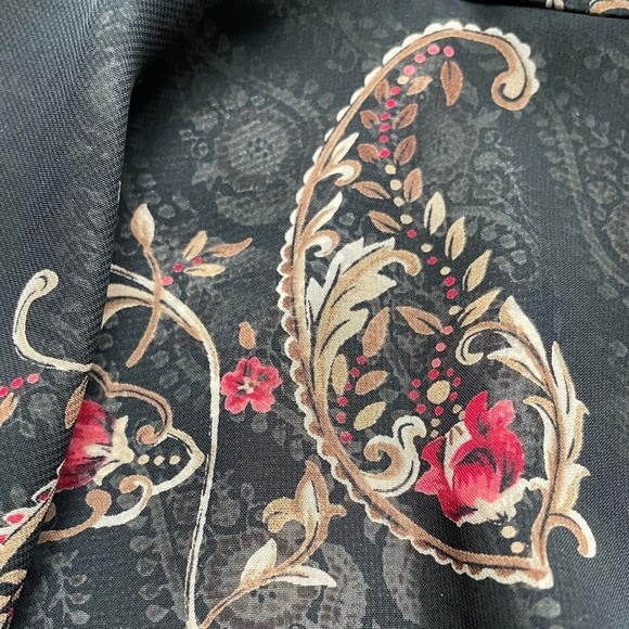 Emma James Dark Floral Paisley Pull On Reversible Midi Skirt 12 Fairy Boho Y2K - Picture 3 of 8